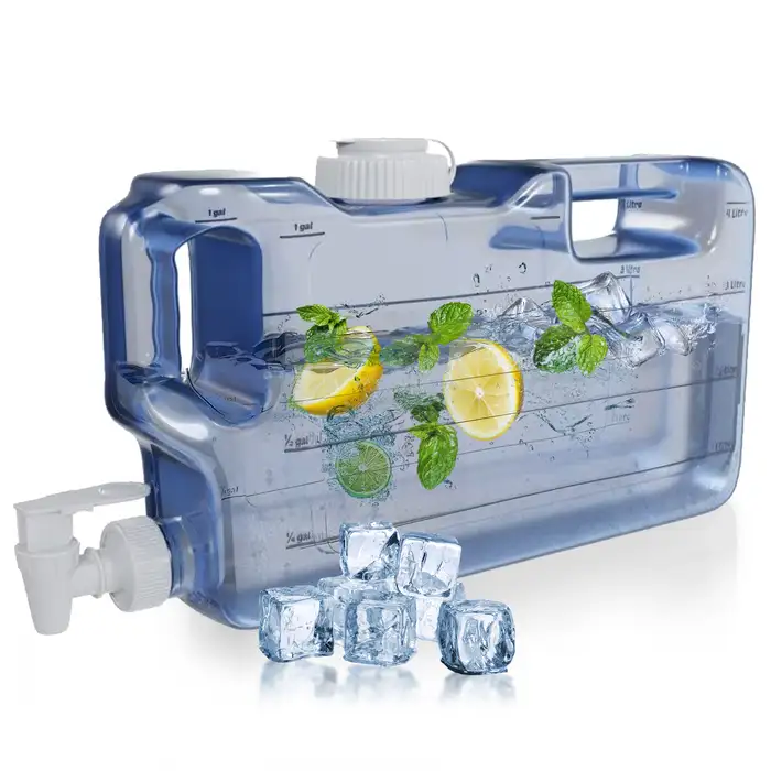 HydraFitt water dispenser sitting on a real fridge shelf
